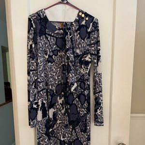Tory Burch Cheetah & Floral Print Classic Style Dress